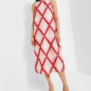 Tuckernuck Vermillion Trellis Fil Coupe Francine Dress